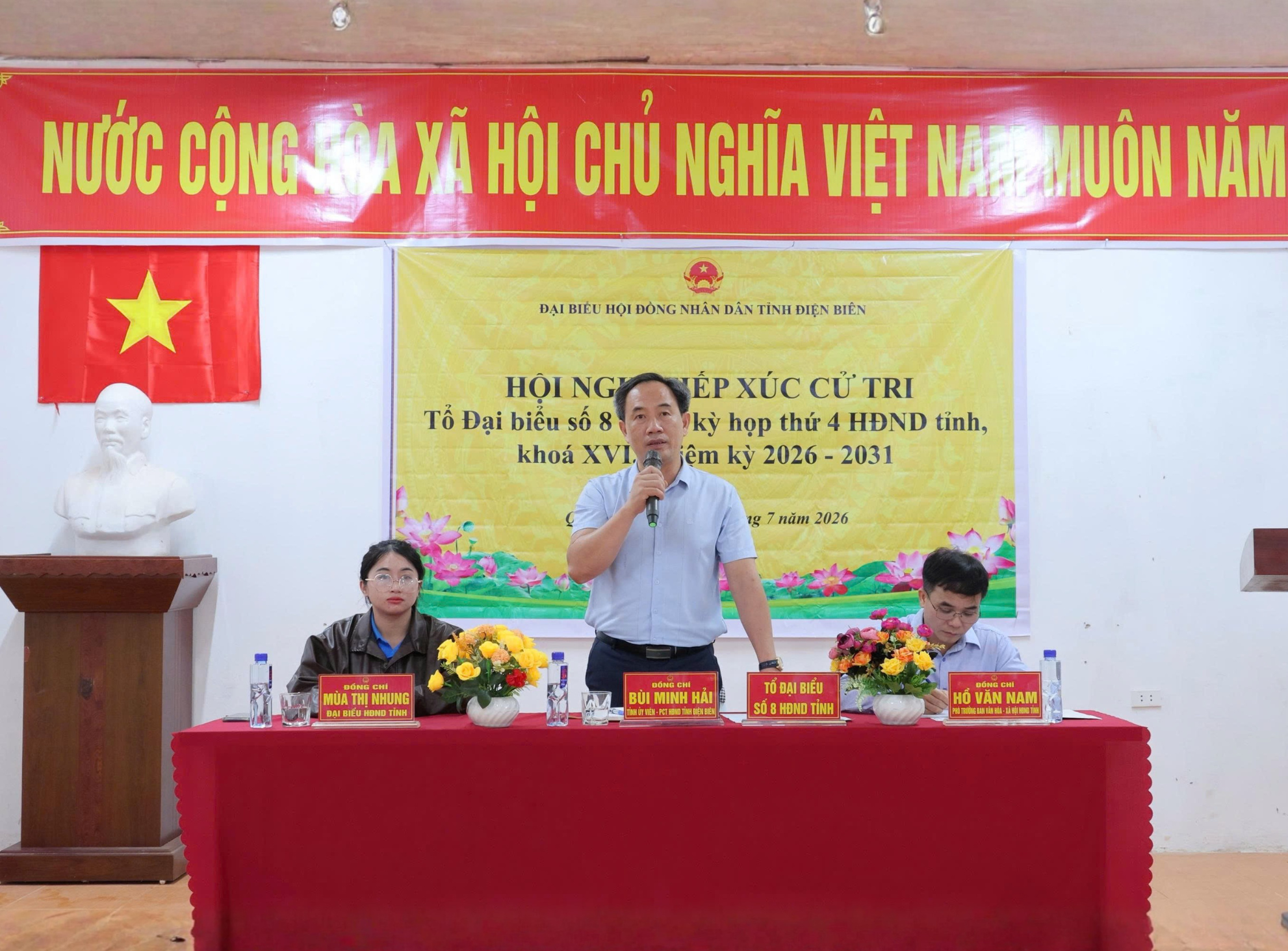 Phó Chủ tịch HĐND tỉnh Bùi Minh Hải tiếp xúc cử tri xã Quảng Lâm 