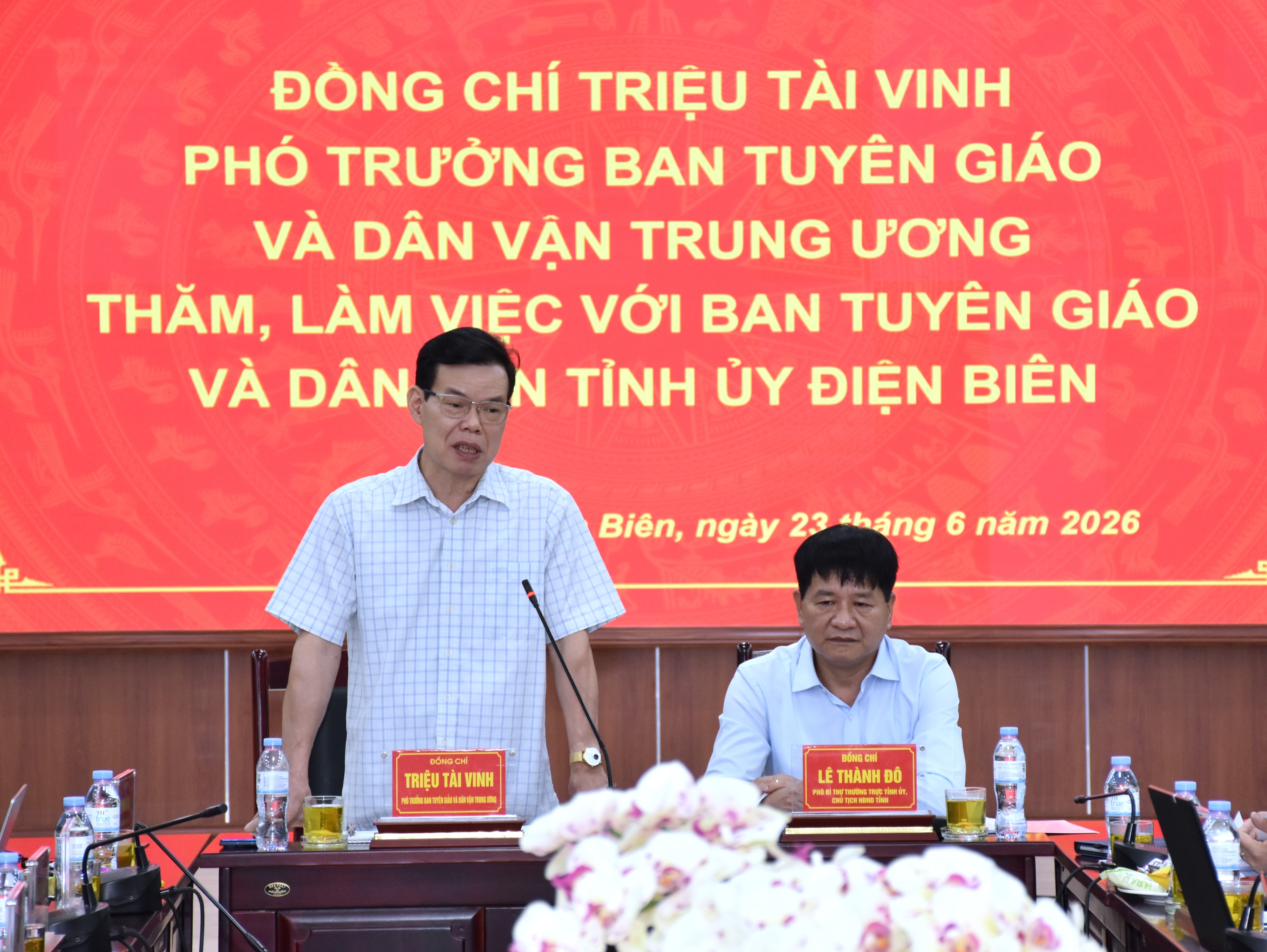Ban Tuyên giáo và Dân vận Trung ương làm việc tại Điện Biên