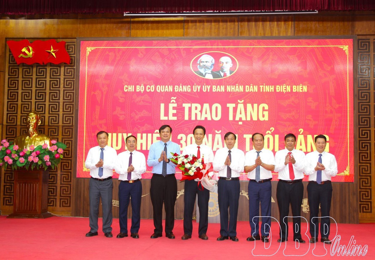 Chi bộ cơ quan Đảng ủy UBND tỉnh: Trao tặng Huy hiệu 30 năm tuổi Đảng 
