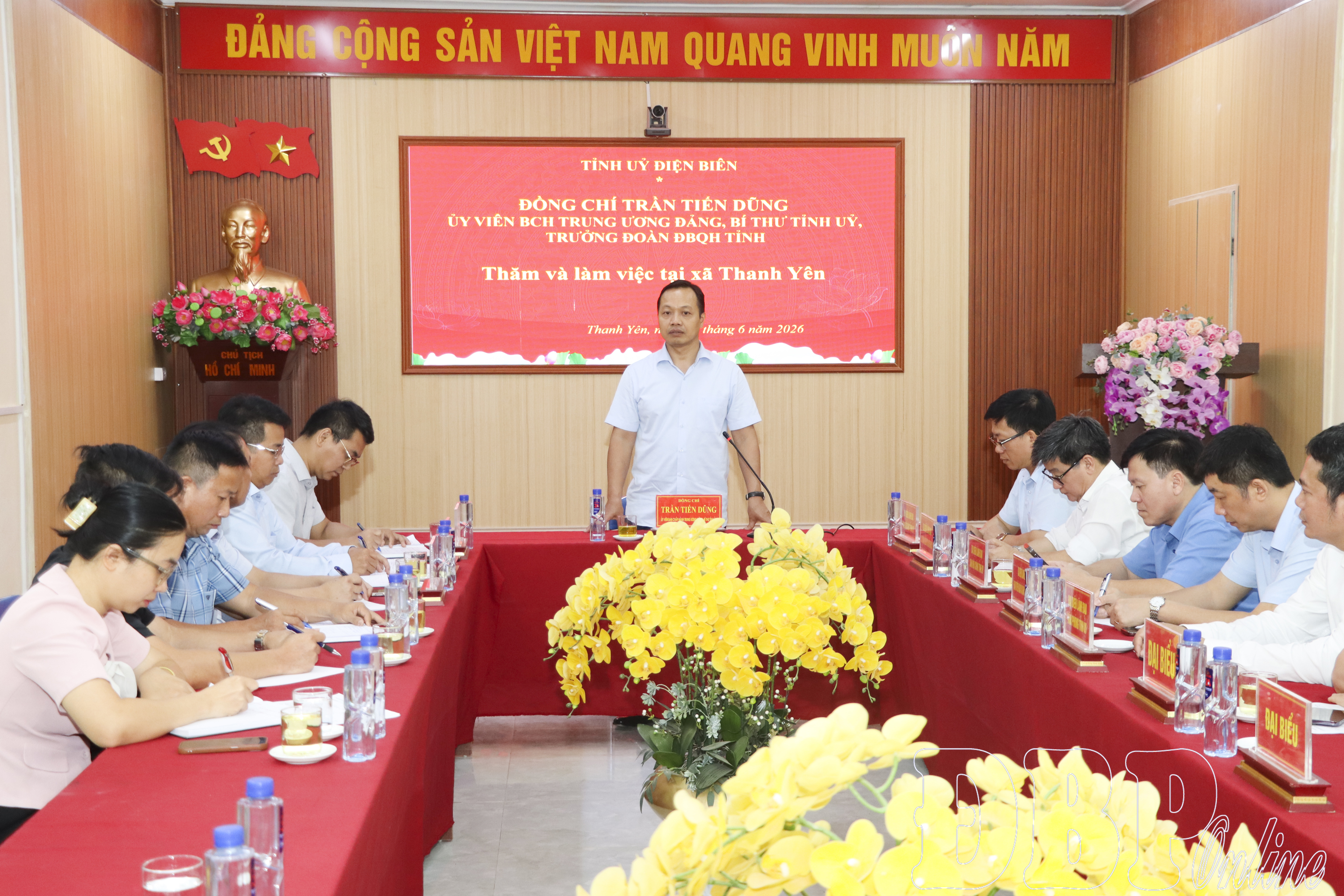 Bí thư Tỉnh ủy Trần Tiến Dũng làm việc với xã Thanh Yên
