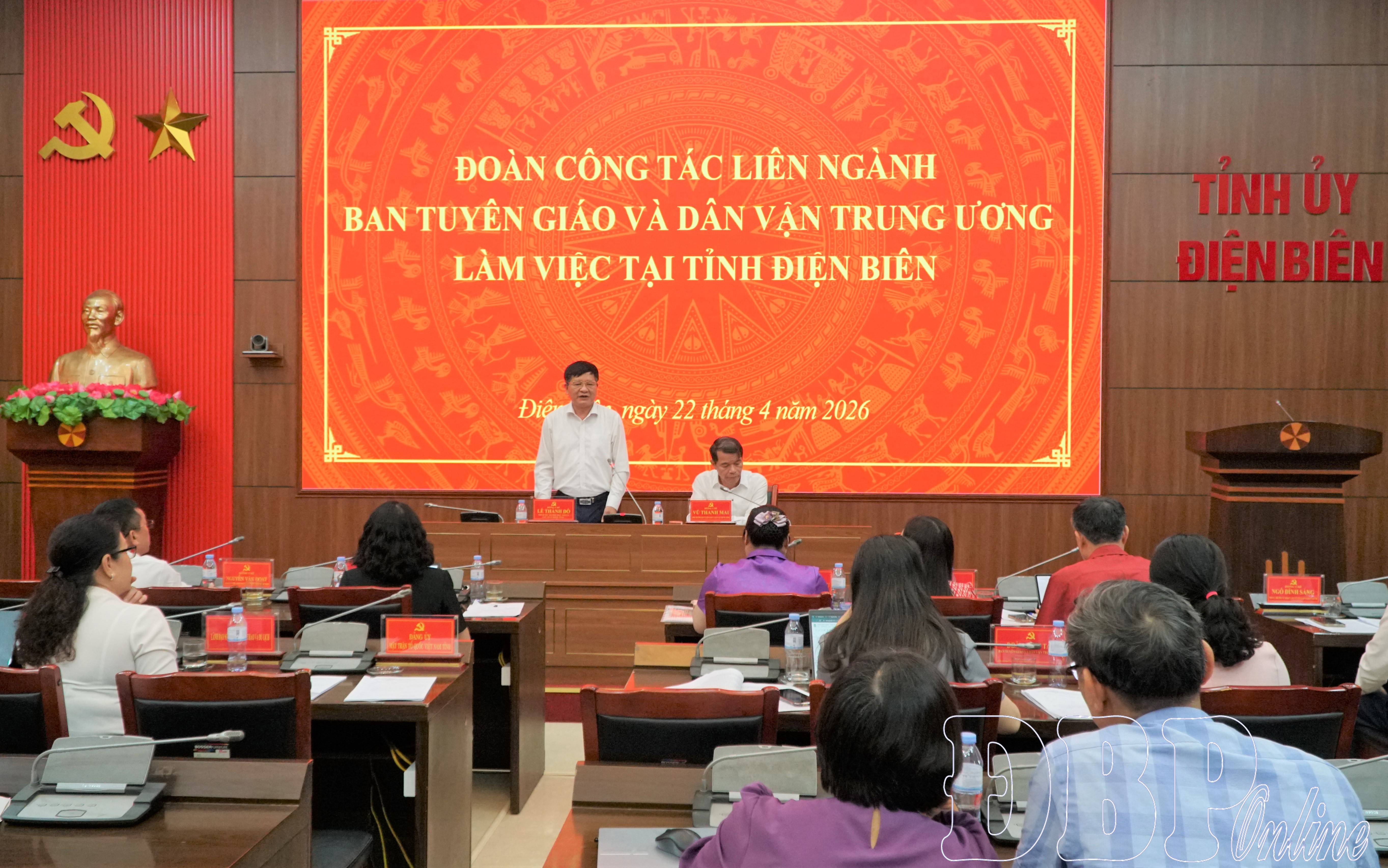 Đoàn công tác liên ngành Trung ương làm việc tại Điện Biên