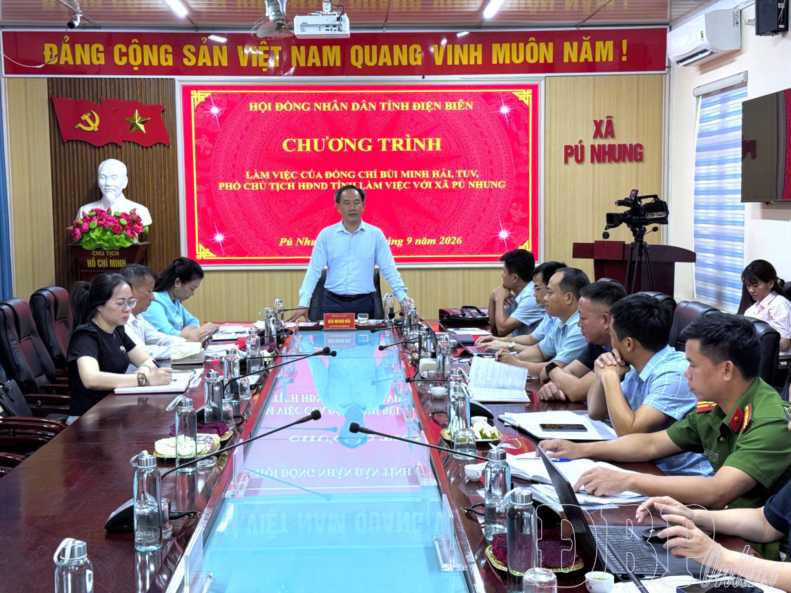 Phó Chủ tịch HĐND tỉnh Bùi Minh Hải làm việc với xã Pú Nhung