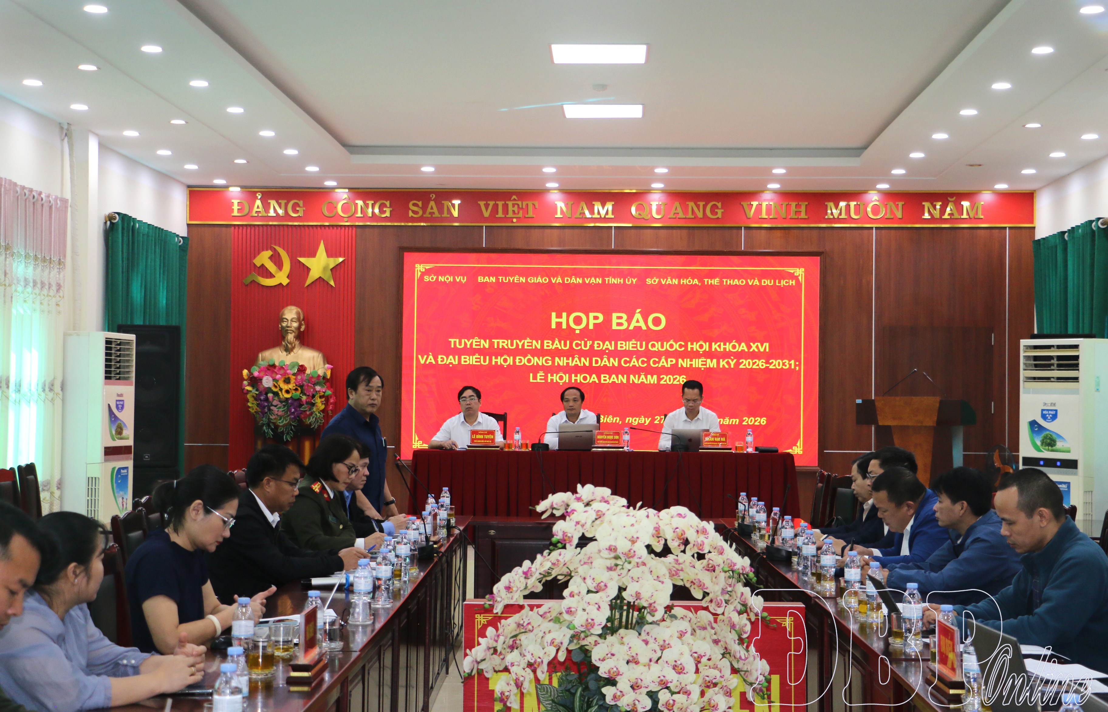 Họp báo tuyên truyền bầu cử, Lễ hội Hoa Ban và Lễ hội Đền Hoàng Công Chất năm 2026