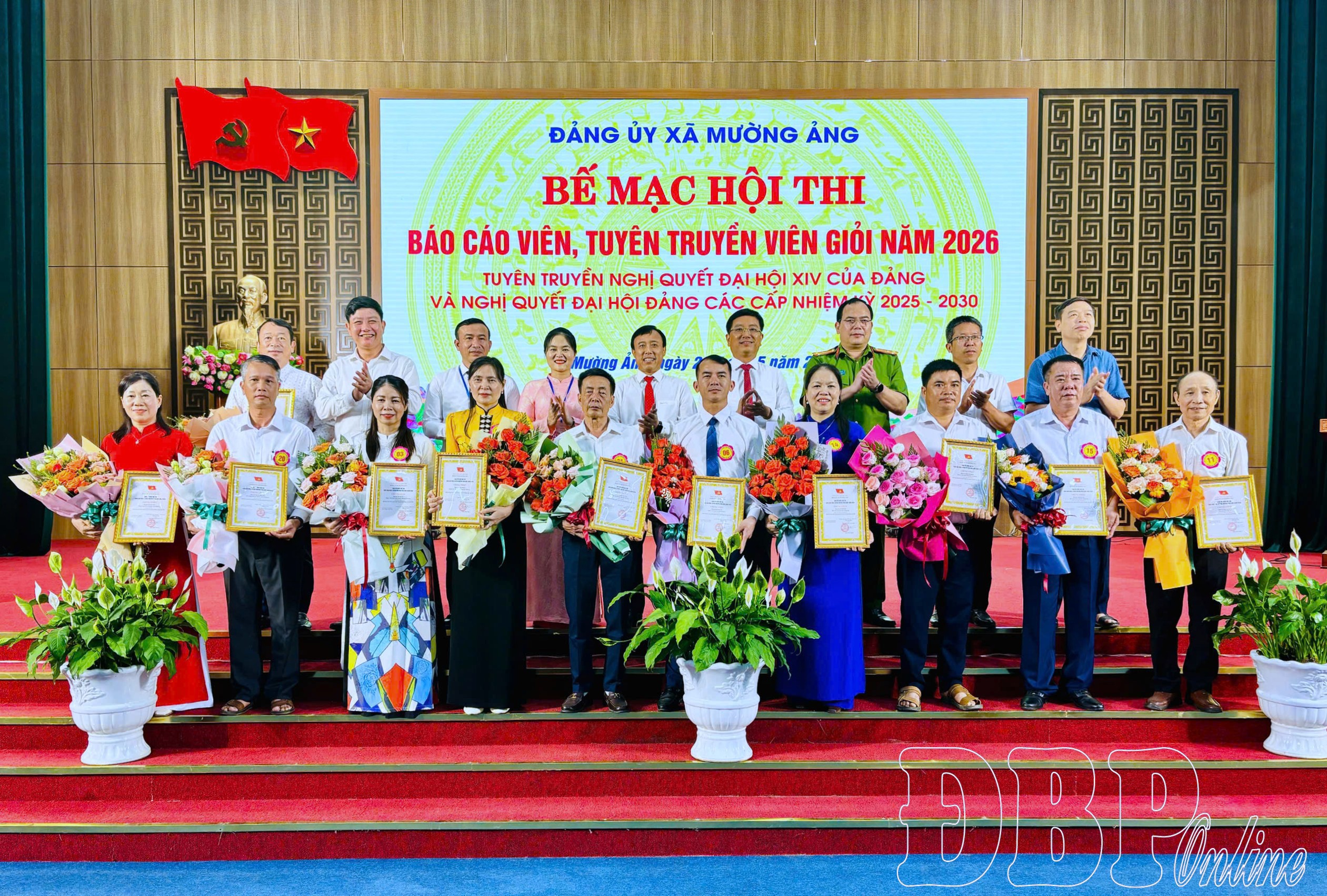 Xã Mường Ảng trao 14 giải cho thí sinh thi báo cáo viên, tuyên truyền viên giỏi